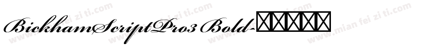 BickhamScriptPro3 Bold字体转换